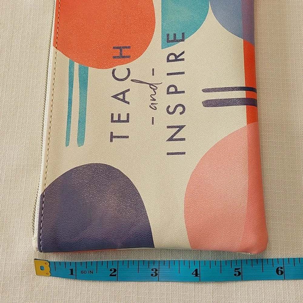 Teach and Inspire Accessory Bag Zippered Pouch NWT